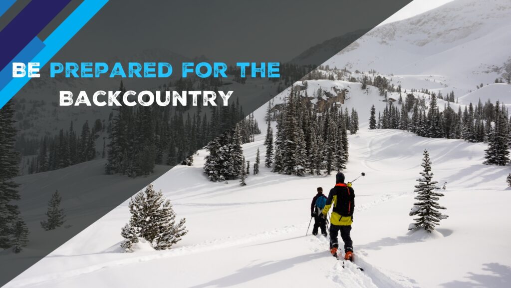 Ski touring with a backcountry ski repair kit